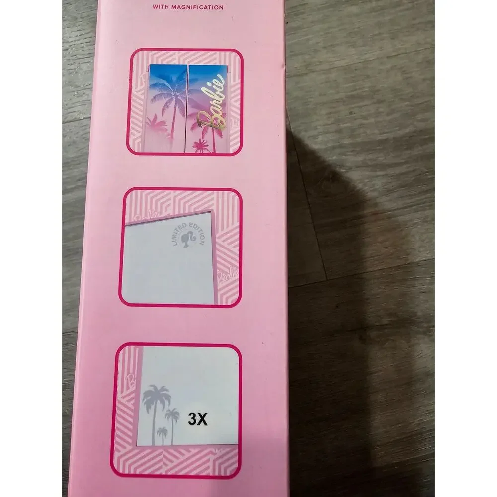 NWT Impressions Vanity Barbie LED Trifold Makeup Mirror with Magnification 3 Way